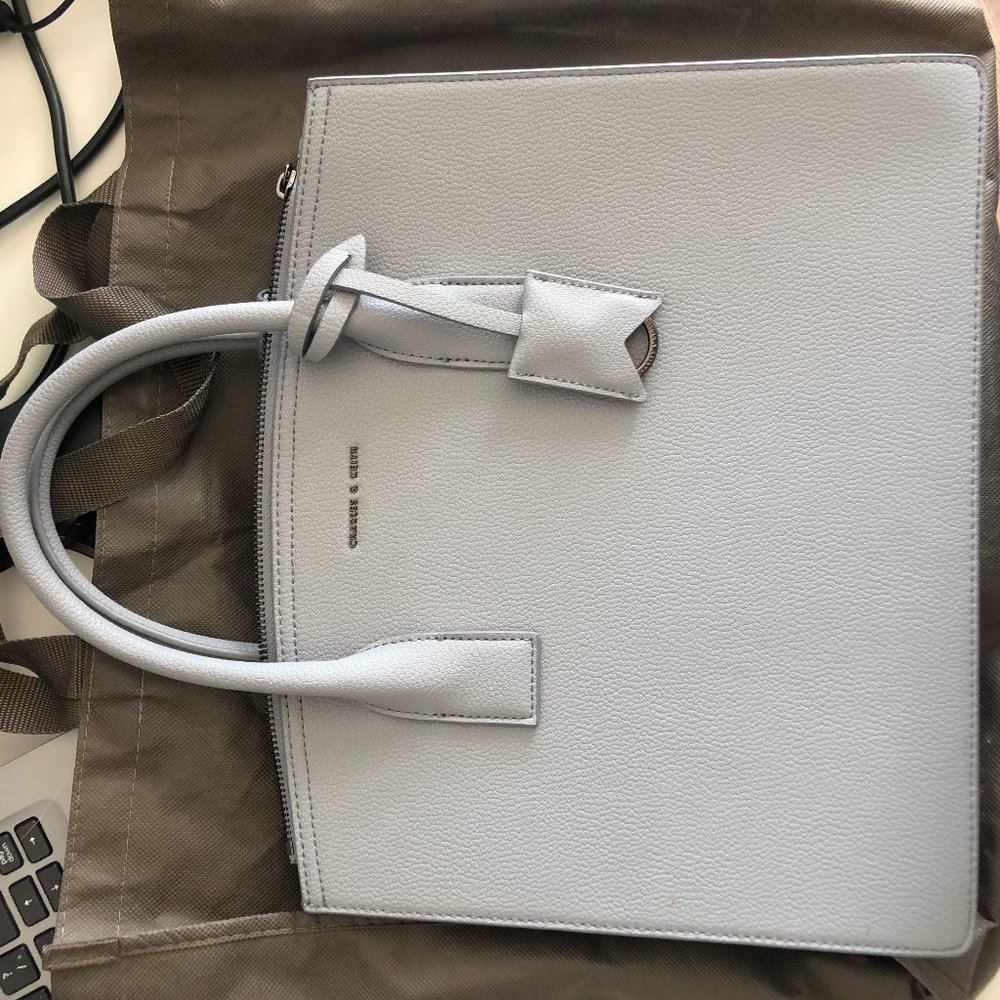 Charles and Keith Large Structured Tote bag - Grey